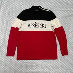 Talbots Mock Neck Apres Ski Pullover Sweater